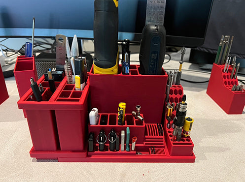 Organizer per utensili con cacciaviti e bit