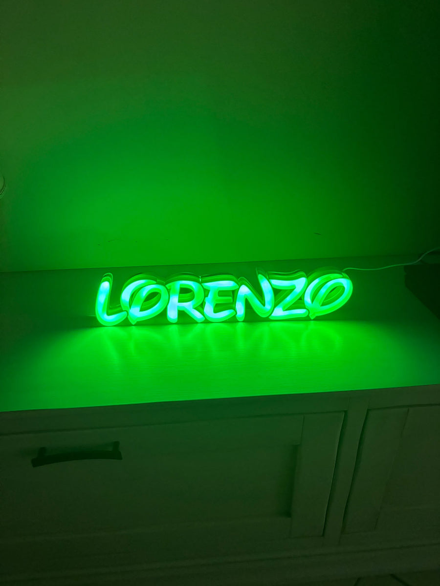 Lampada Luminosa con Nome da Appoggiare – Stampata in 3D